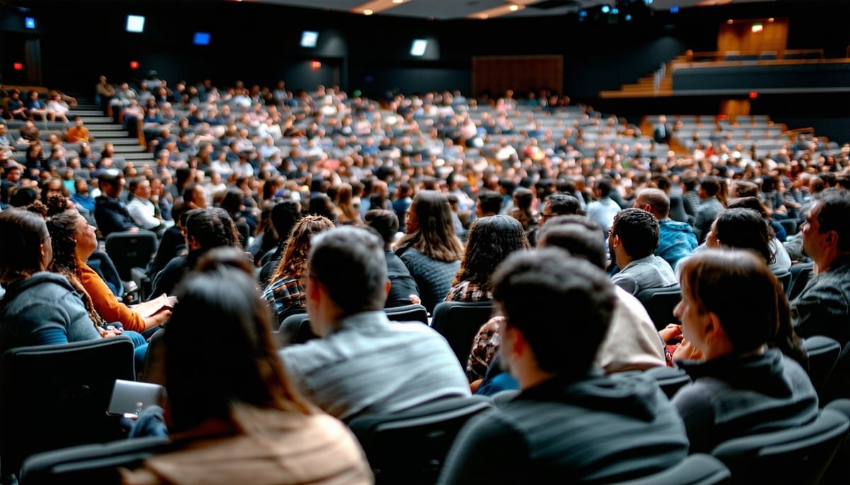 Audience captivated by keynote speaker