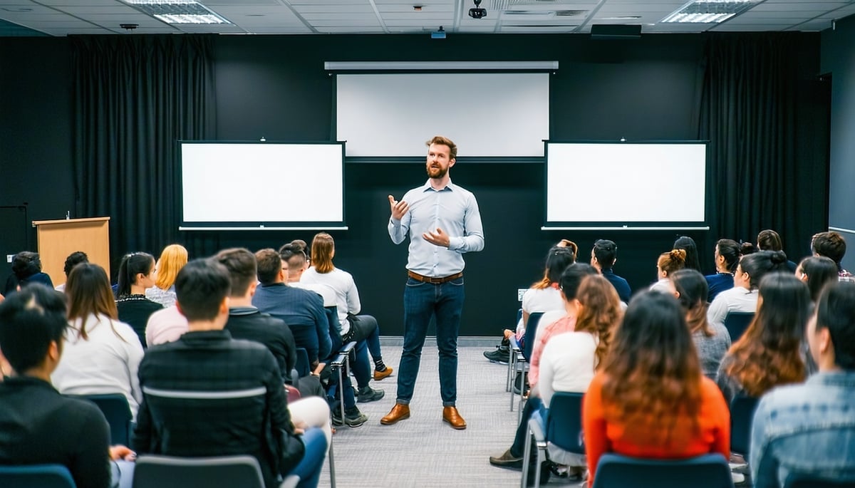 Interactive public speaking workshop